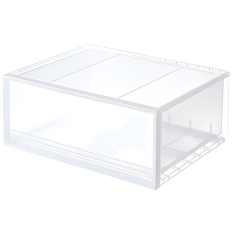 MUJI Polypropylene Storage Box Drawer Type Horizontal Large Semi-Transparent
