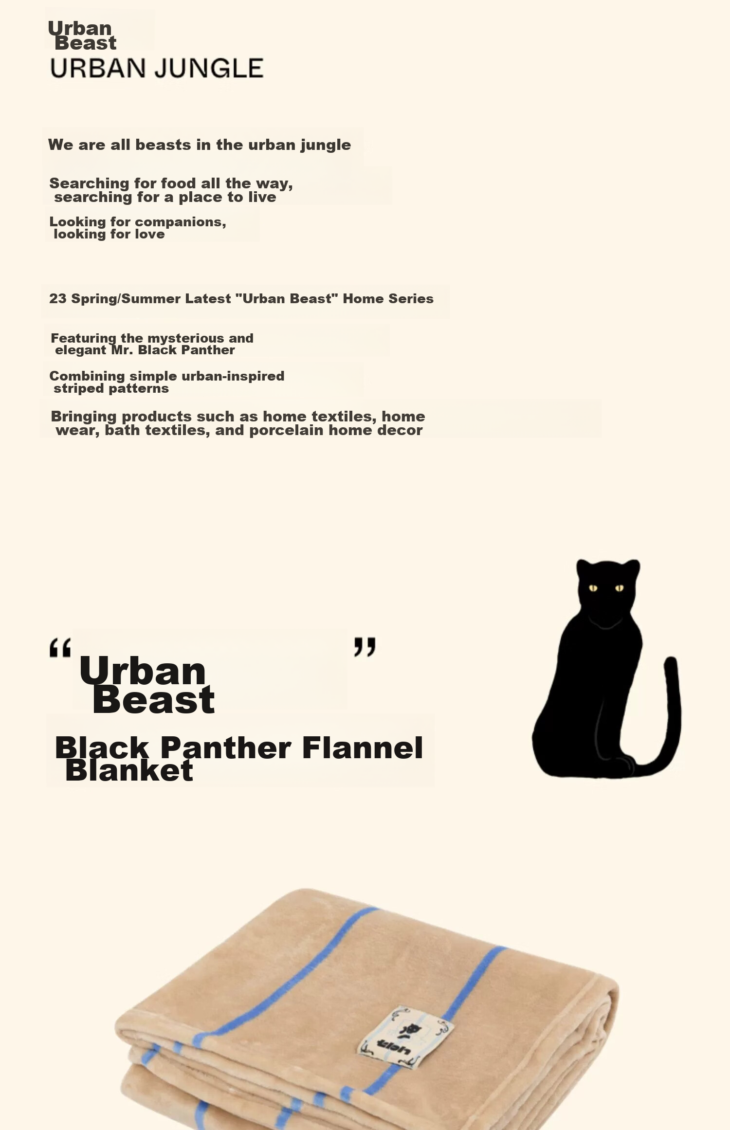 TBH Urban Beast Black Panther Flannel Blanket Air Conditioning Throw Sofa Cover Office Nap Blanket Skin-Friendly Fleece Blanket 2