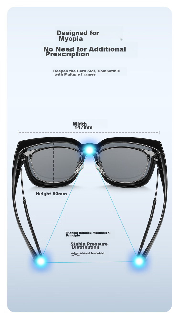 HLA Day And Night Polarized Myopia Glasses for Men And Women, Night Vision Goggles for Driving, Anti-Glare Sunglasses for Nighttime Driving 3
