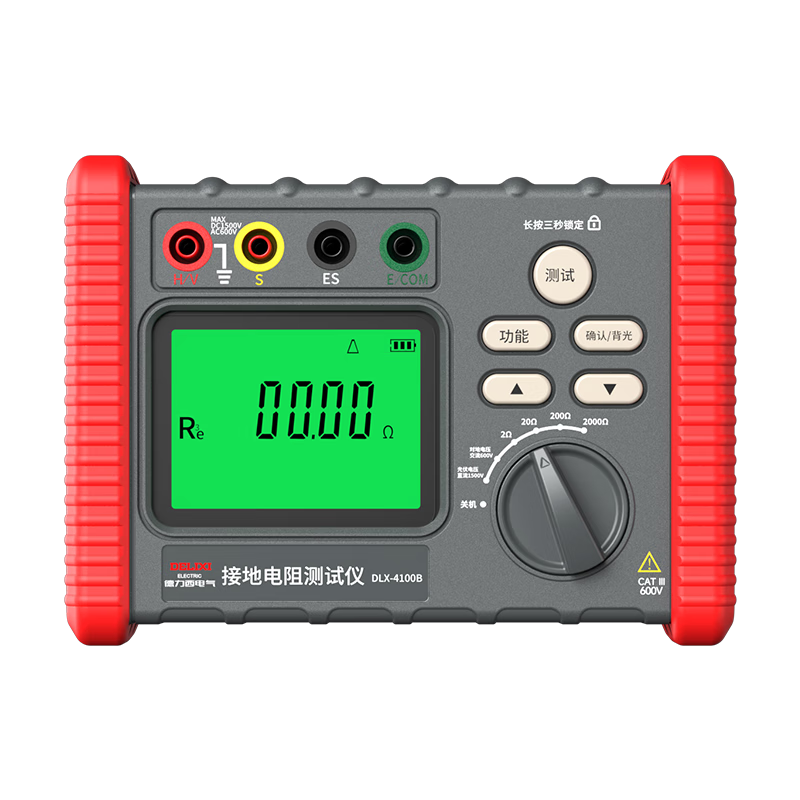 DELIXI ELECTRIC Ground Resistance Tester Handheld Earth Resistance Meter Lightning Protection Digital Ground Tester