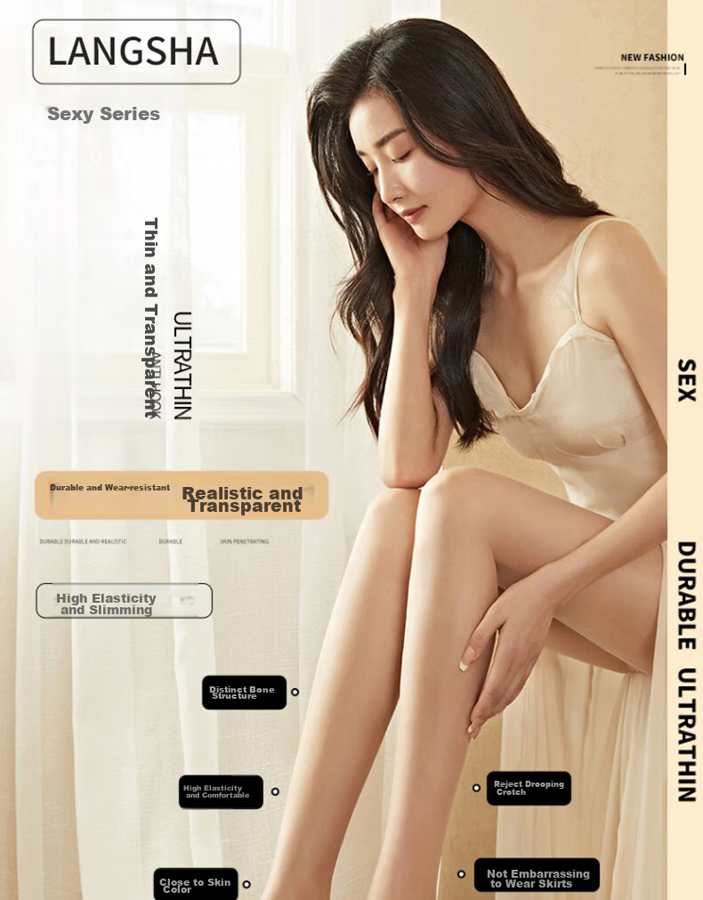 LangSha Silk Stockings for Women, Pineapple Pattern, Ultra-Thin Summer Pantyhose, Cuttable to Any Length, Sexy Slimming Thigh-High Stockings, Spring And Summer Pantyhose 2