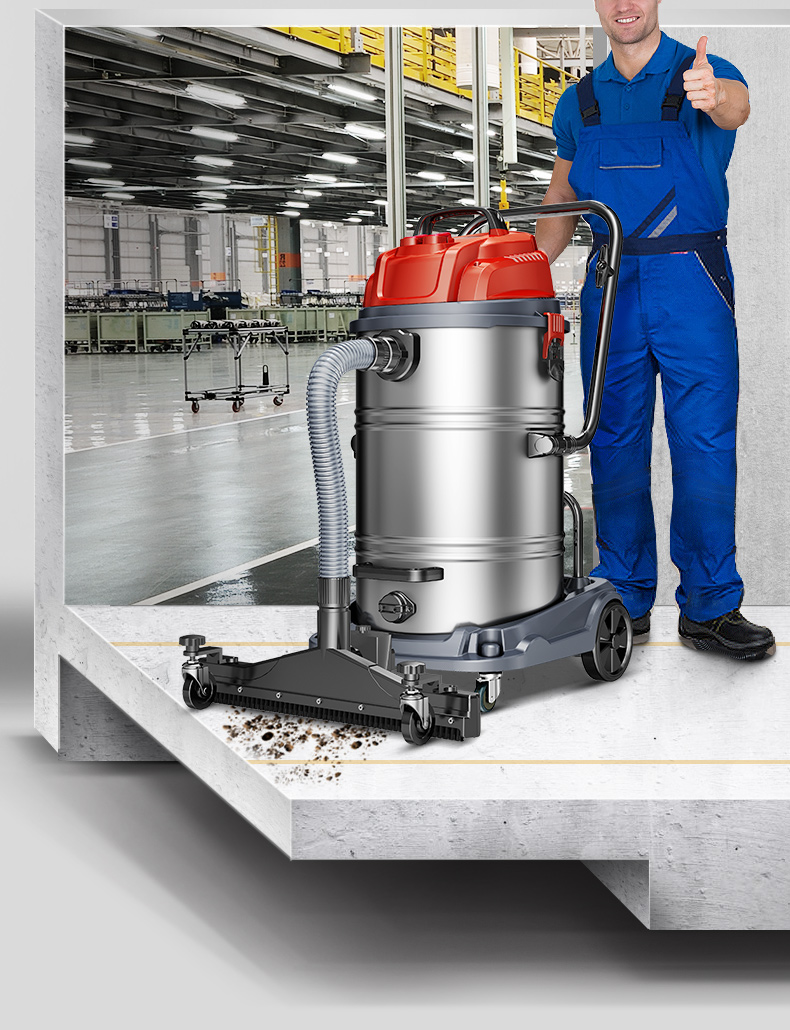 Jienuo 3200W Commercial Industrial High-Suction Vacuum Cleaner for Workshop And Factory, Powerful Wet And Dry Dual-Use Dust Removal Machine with 70L Large Capacity JN309 Floor Brush Deluxe Model 3