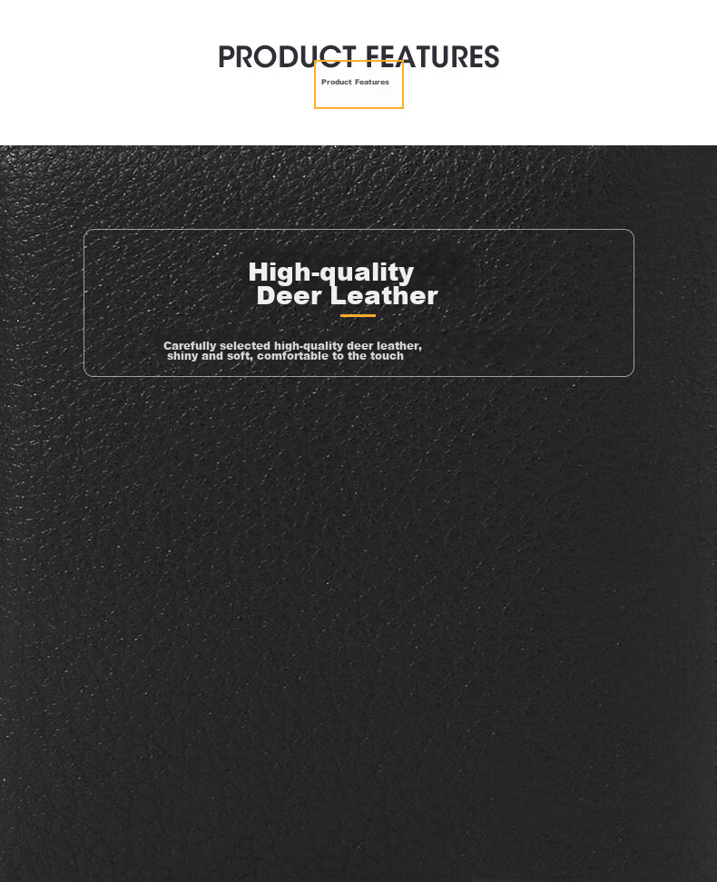 ELLE HOMME Men's Long Wallet, Top-Grain Leather Multifunctional Billfold, Horizontal Style Wallet 1312, Birthday Gift for Me 3