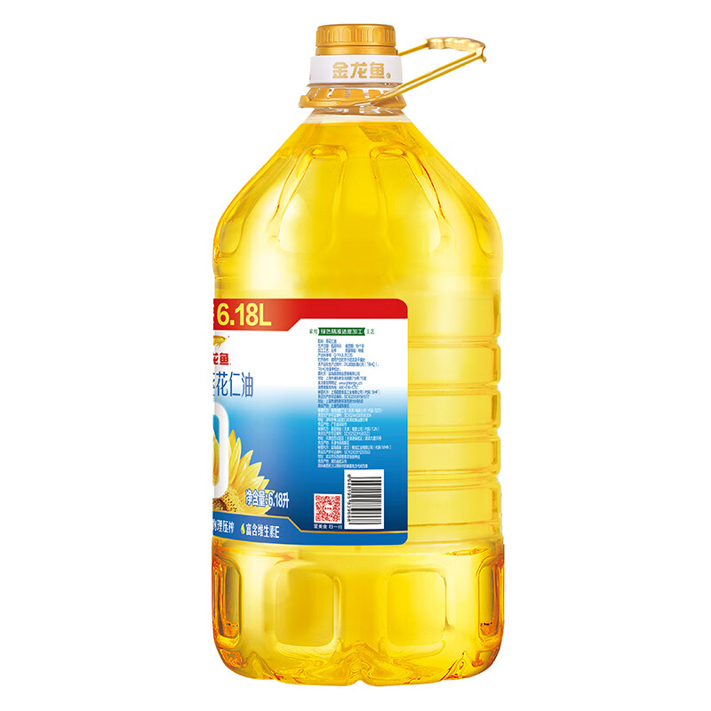 金龙鱼 食用油 零反式脂肪压榨 葵花仁油6.18L