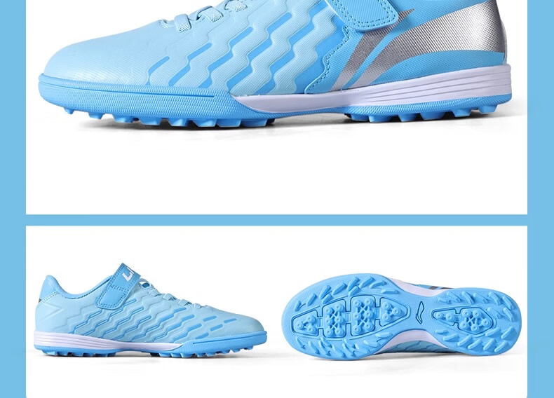 Li-Ning Children's Soccer Shoes TF Turf Cleats for Boys And Girls Aged 6-12, Professional Training And Competition Artificial Grass Football Boots for Older Kids, Size 31 6