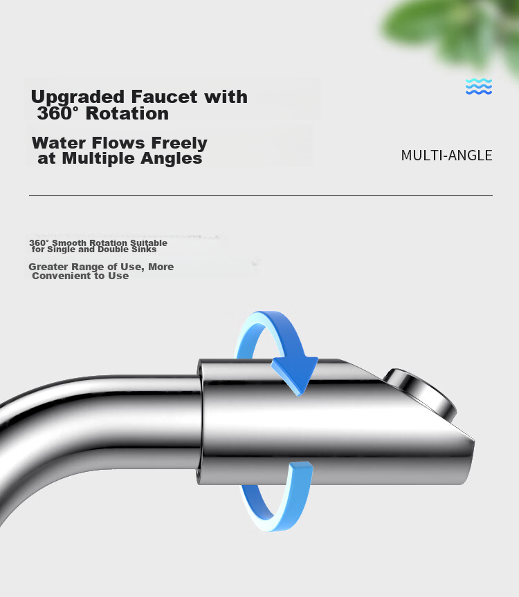 MEJUE Basin Faucet, Hot And Cold Dual Control, 360° Double Rotation, Bathroom Sink Faucet Z-1201 8
