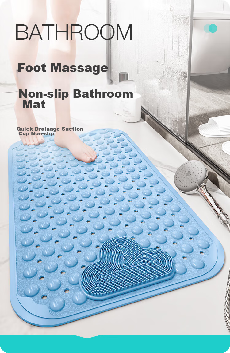 DeXi Bathroom Non-Slip Mat, TPE Bathroom Mat, Shower Room Specialized, Elderly Bathing Anti-Fall Floor Mat, 40x70cm 1