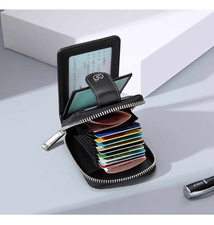 GOLF Card Holder, Men's Printed Multi-Card Slots, Bank Card Sleeve, Zipper Business Card Holder, Women's Card Case, Driver's License Holder, Wallet 17