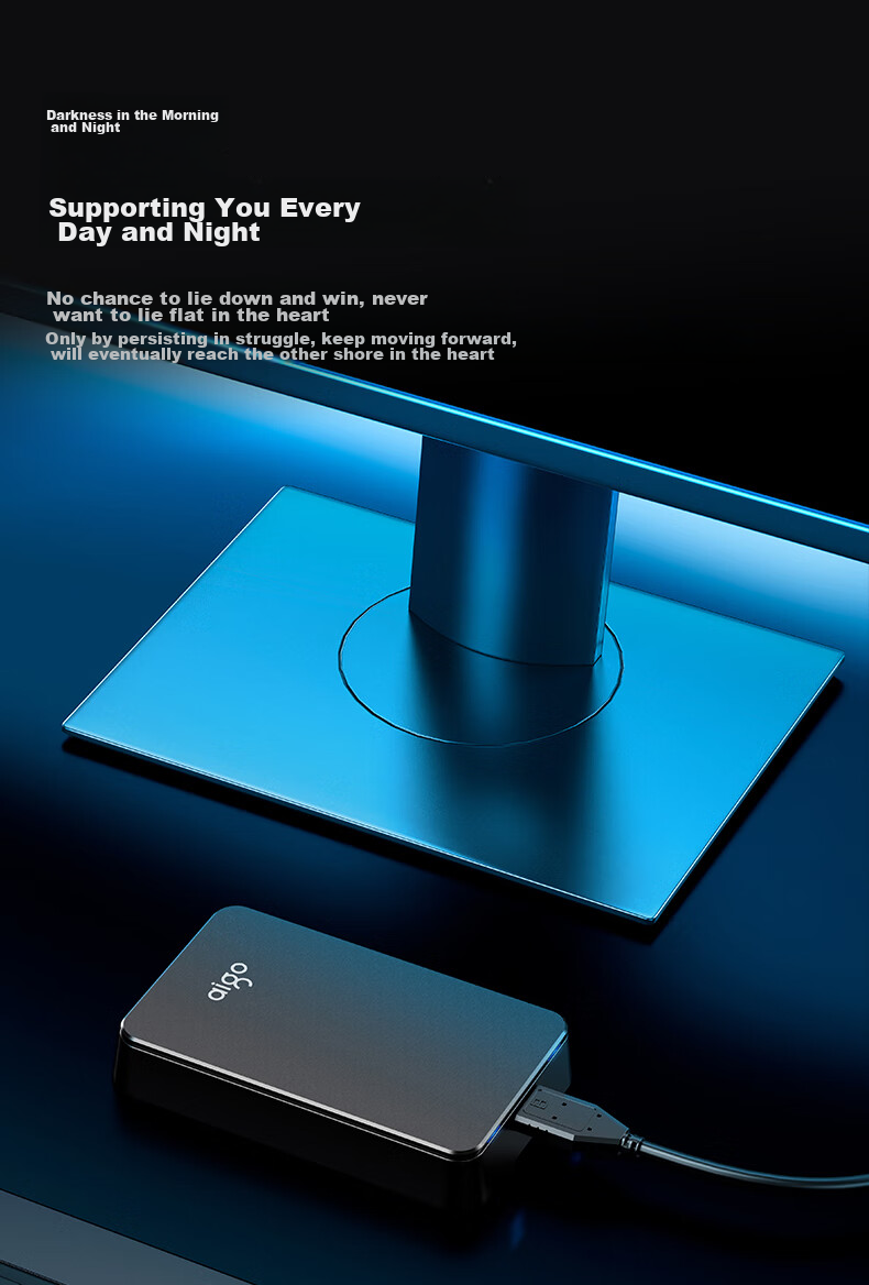 Aigo External Hard Drive, 1TB, USB3.0 HD809 Black, 2.5-Inch Mechanical Hard Drive, Compatible with Mac, External High-Speed Transfer, Business Portable 4