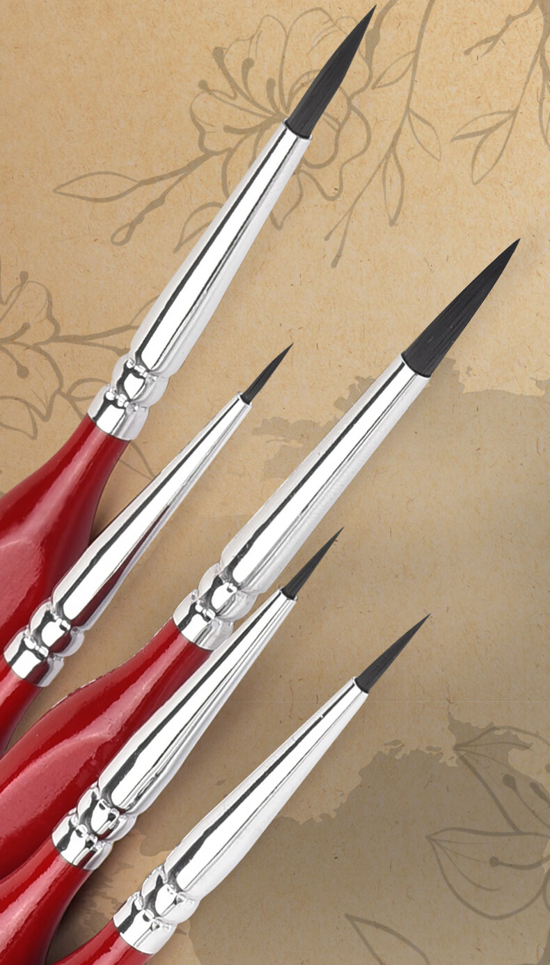 BGI-WAPM No. 000 Line Pen, Art-Specific Watercolor And Gouache Outline Brush, Hand-Drawn Edging Pen, Small Brush, Fine Line Brush, Fine Hair Brush, Drawing Brush, Line-Drawing Acrylic Chinese Painting Pigment Brush, Sketching, Marker Drawing 8