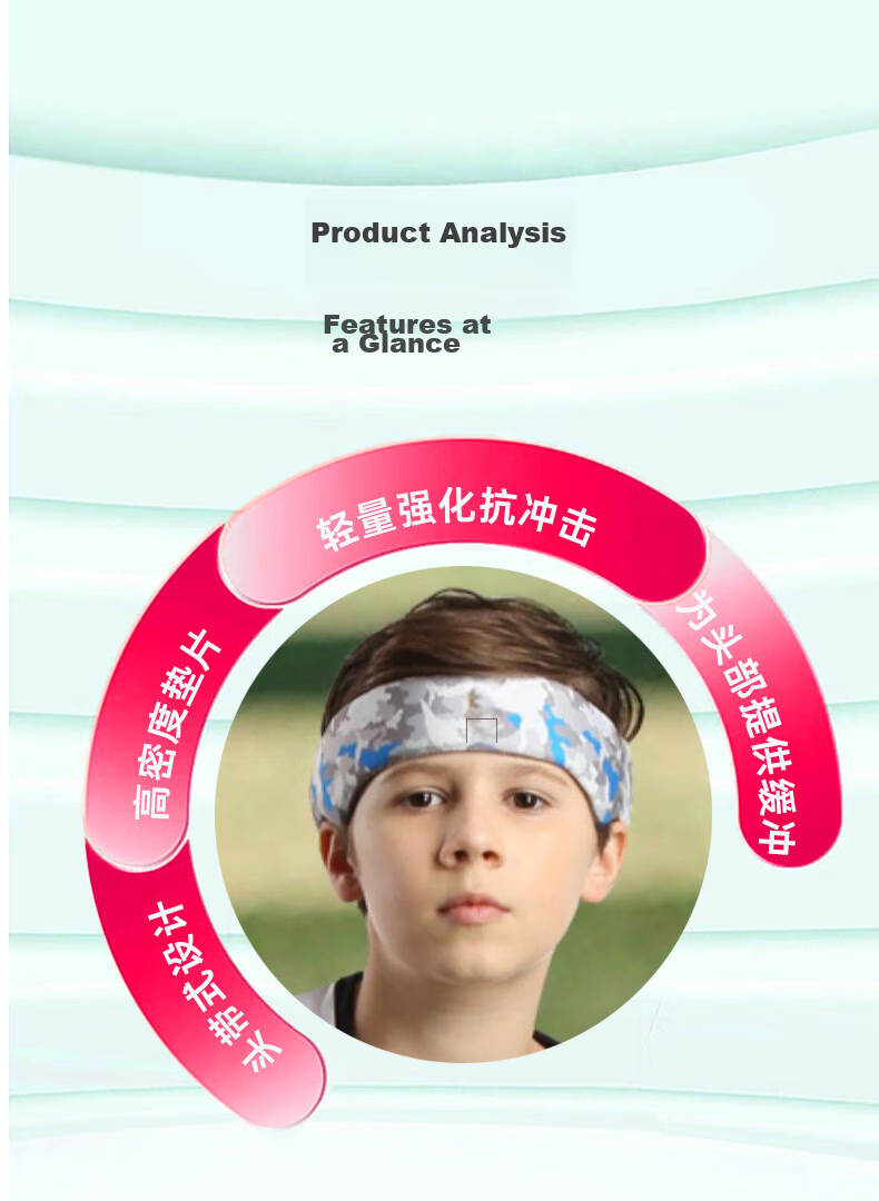 AQ Youth Children Sports Protective Headgear for Soccer, Basketball, Volleyball, Anti-Collision And Fall Protection Headband C50105 Reinforced Blue M Size 4