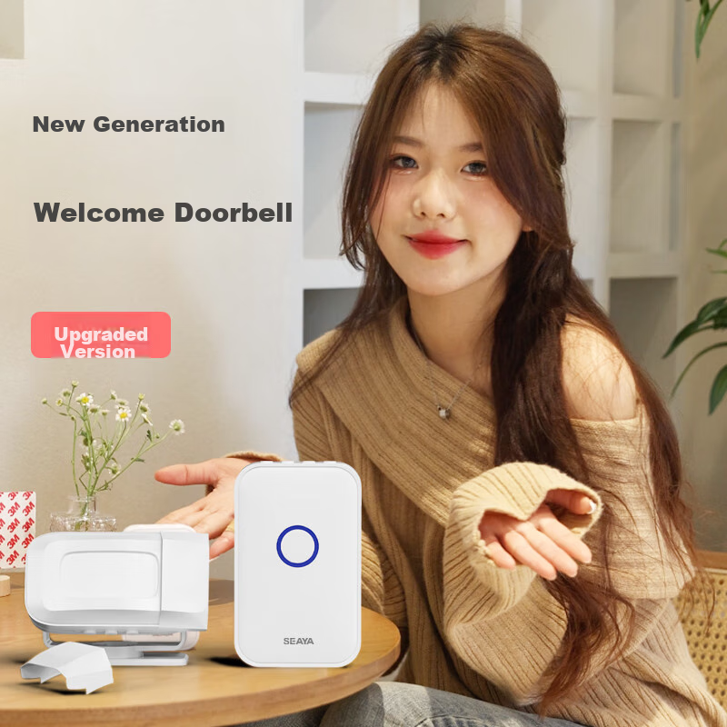Xiya Welcome Sensor, Wireless Doorbell, Welcome Greeter, Reminder Device, Convenience Store And Supermarket Entrance Announcer