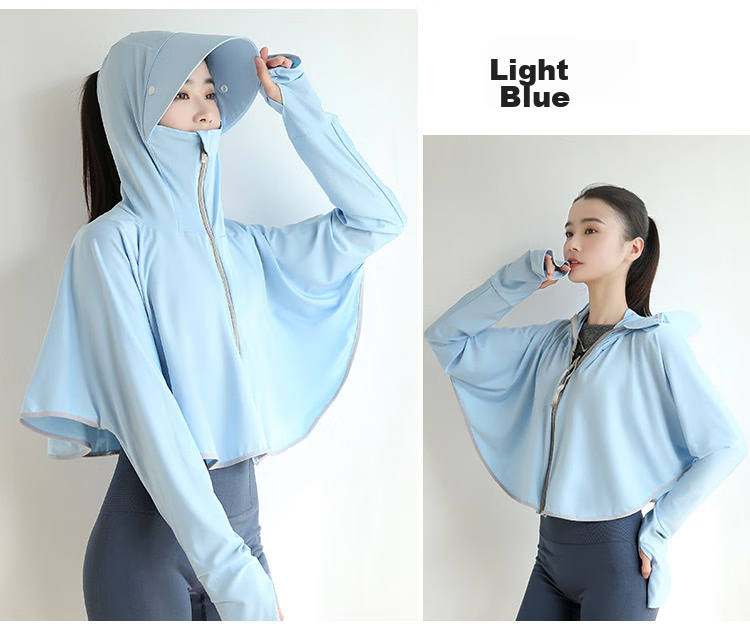GLO-STORY Sun Protection Clothing for Women, Detachable Lens Sun Visor, Outdoor Driving UV Protection Coat, WST124073 26