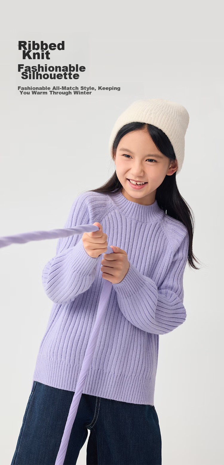 BALABALA Girls' Sweater, Autumn And Winter Children's Knitwear, Warm Pullover Sweater, for Older Children, 208424103001 2