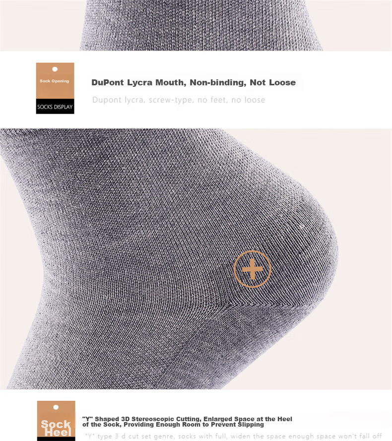 Dashidai Official Antibacterial Deodorizing Socks, Unisex Sports Socks, Cotton Socks with Antibacterial And Sweat-Absorbing Properties, B070C Long Socks, 2 Black, 2 White, 2 Gray 16