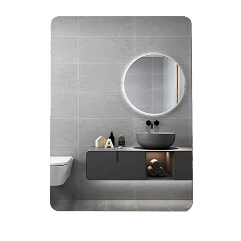 Anerya Acrylic Soft Mirror, Wall-Mounted Bathroom Full-Length Mirror, Toilet Makeup Mirror, No Drilling Required, Self-Adhesive, 50*70