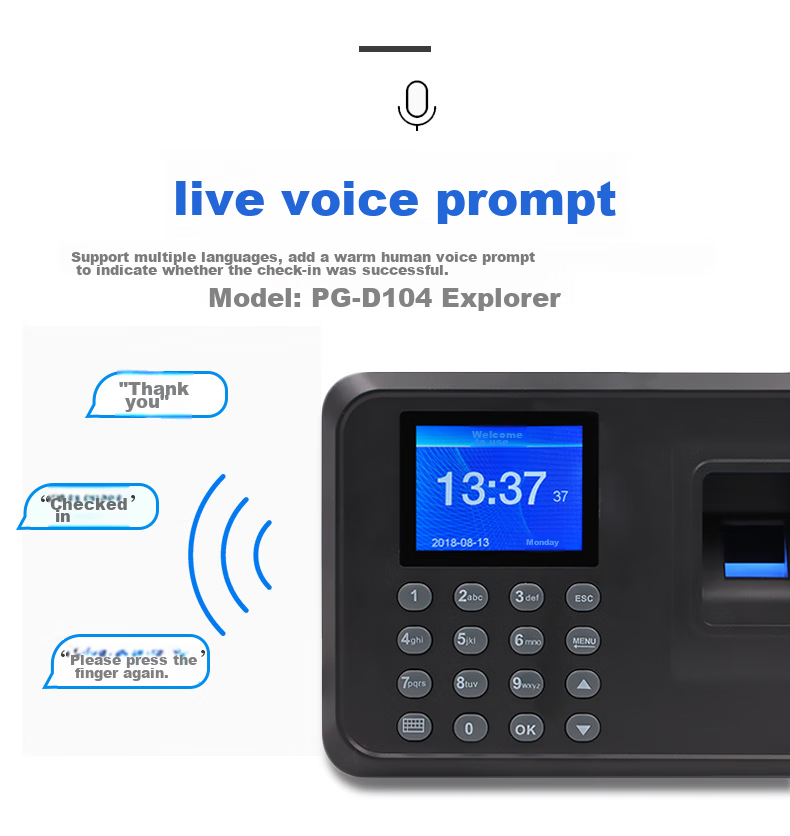 Youku Attendance Machine, Facial Recognition And Fingerprint Check-In Device, Large Capacity Face Recognition Sign-In Machine, No Software Installation Required, Automatic Report Generation, FA01 9