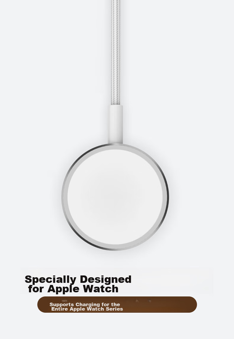 GDGO [Apple MFW Certified] Apple Watch Charger S12/11/10/9/Ultra3 Fast Charging Braided Cable Compatible with Apple Watch Wireless Charging, Includes Base Statio 12