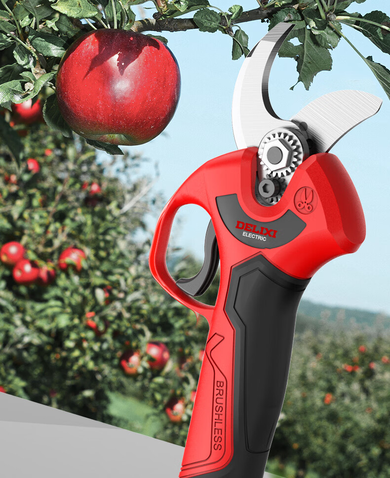 DELIXI ELECTRIC Brushless Electric Scissors Cordless Garden Lithium Battery Pruning Shears Branch Trimmer Fruit Tree Pruner Electric Agricultural Tools 1