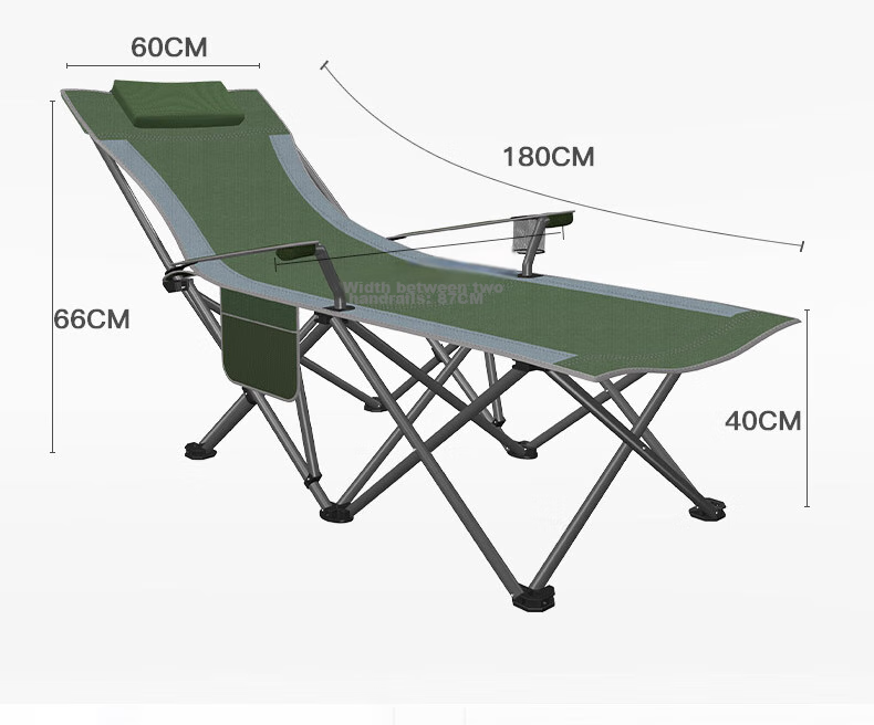 V-CAMP Folding Outdoor Camping Chair, Portable Nap Chair for Hospital Accompaniment, Military Cot, Outdoor Folding Stool 11
