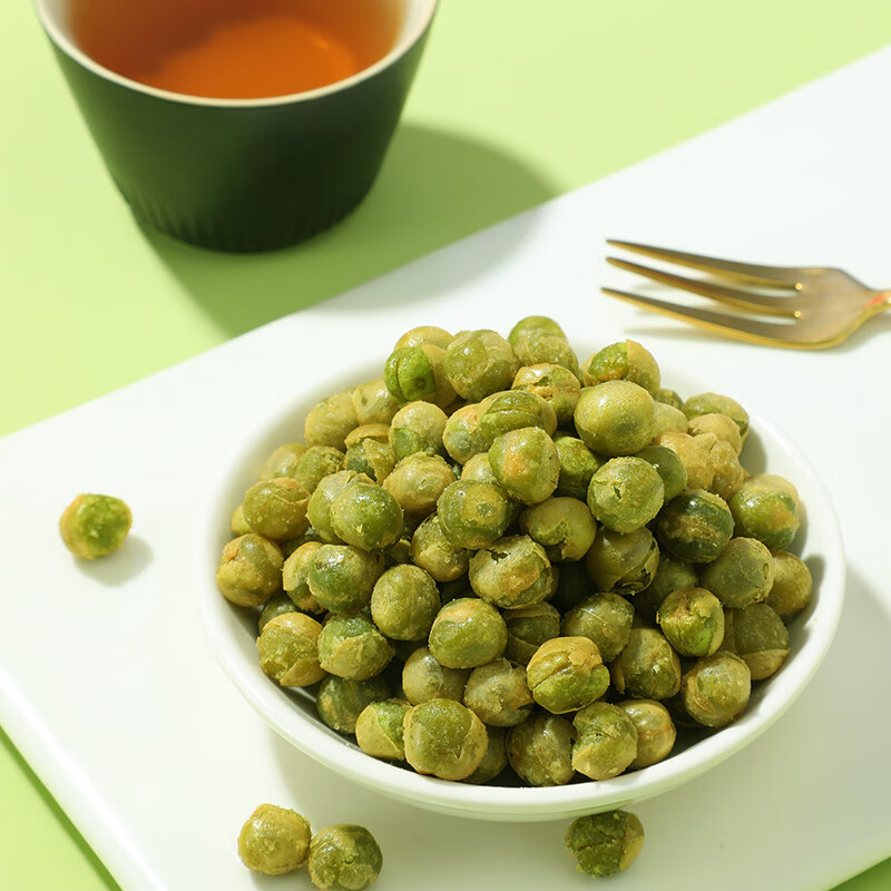 味滋源 蒜香青豆500g 坚果炒货 每日坚果零食小吃青豌豆1斤装 新货