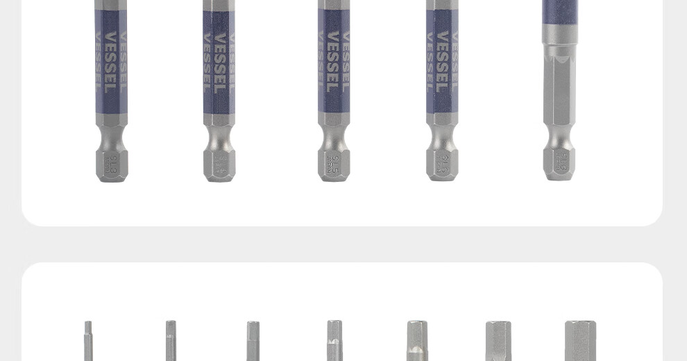VESSEL Weiwie Screwdriver with Magnetic Tip, Single-Head Screwdriver Bit, Long And Short Groove Phillips Head PH2X100mm, 2-Piece Set 21