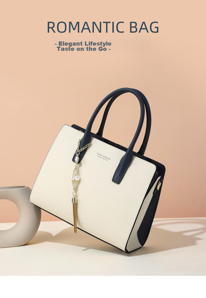 Viney Leather Handbag for Women, Large Capacity Tote Bag, Middle-Aged Crossbody Bag, Practical Birthday And Mother's Day Gift for Mom 2