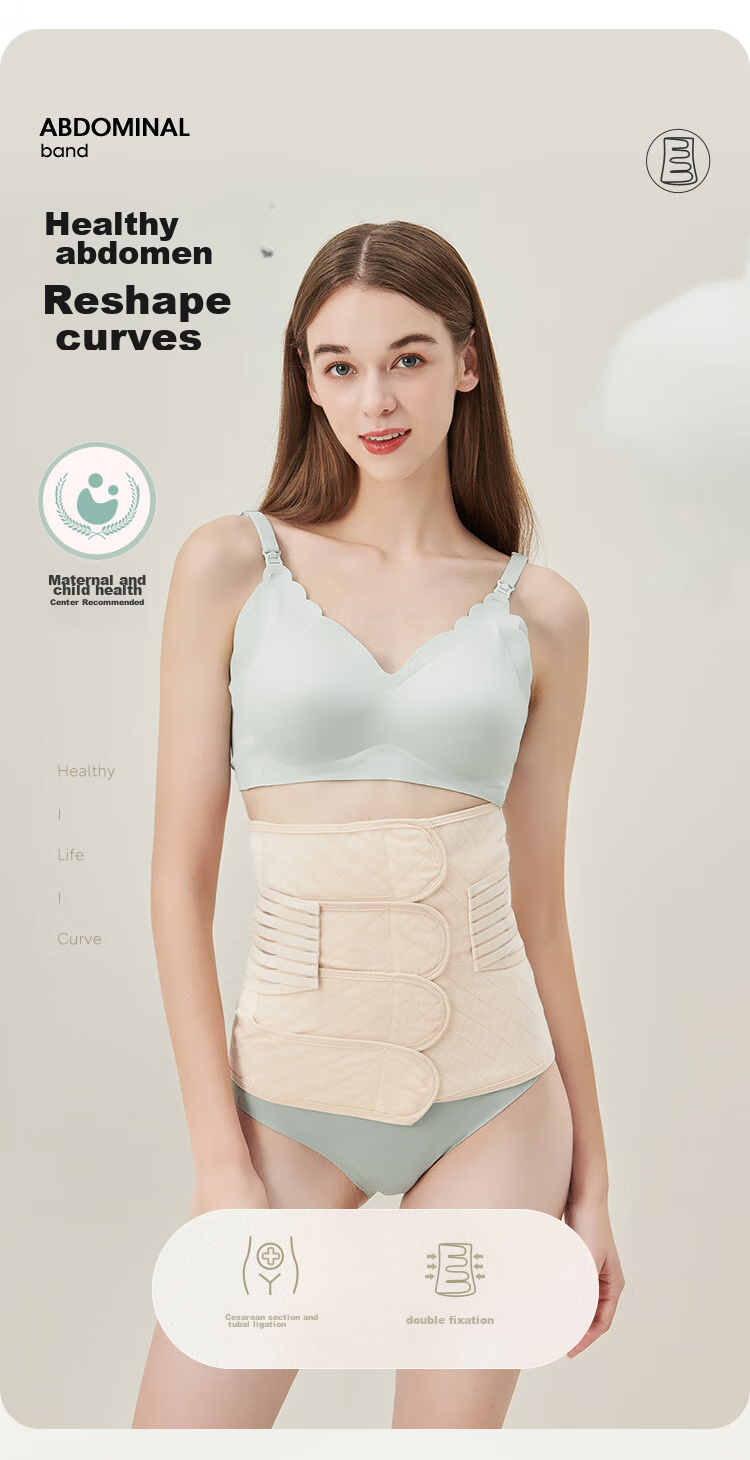 JOYNCLEON Postpartum Belly Wrap, Breathable Shaping Bandage, Pelvic Support Belt, Specialized for Natural And C-Section Delivery, Green, XL Size 2
