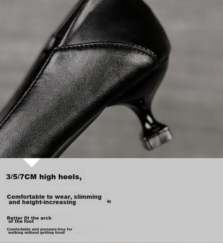 CARTELO Pointed High Heels for Women, Black Commuter Leather Shoes, KCC-357 Black (3cm), Size 38 7
