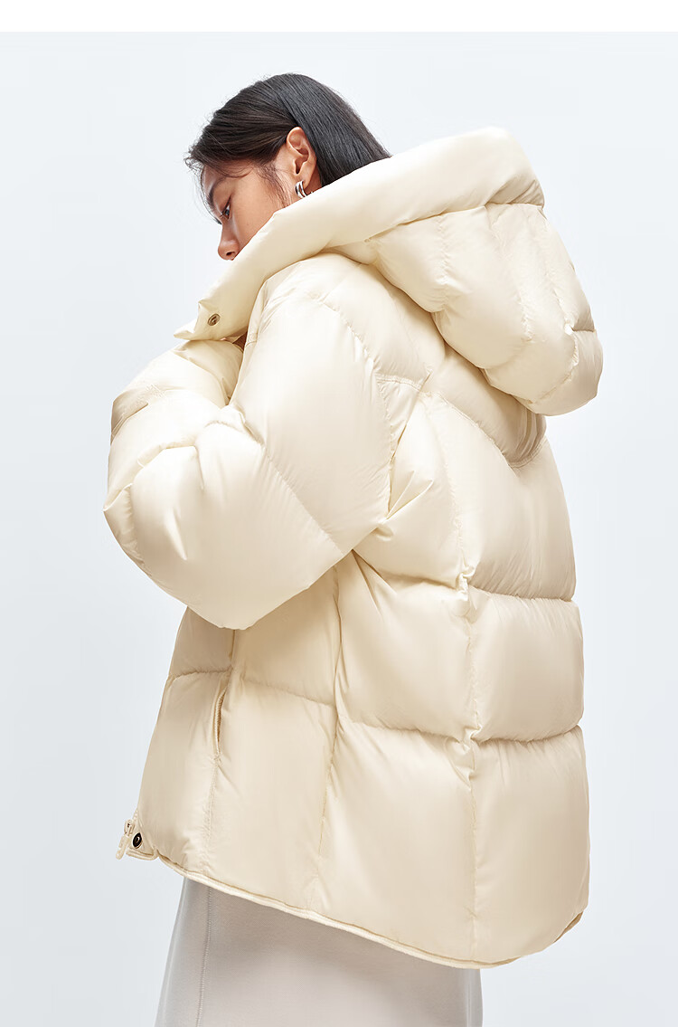 Taipingniao Women's down Jacket with Hood, Puffer Winter Warm Coat, Pink Short Style, XS 33
