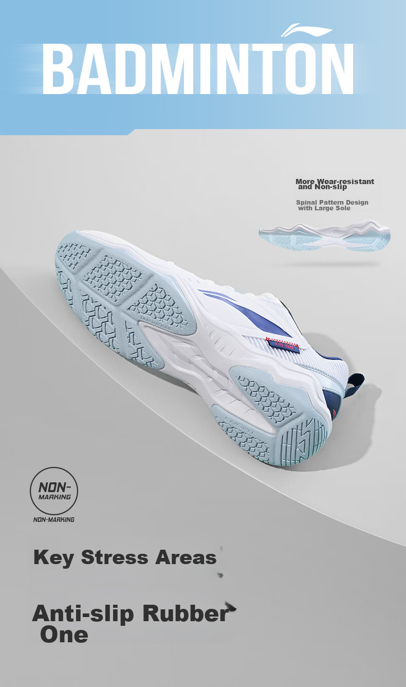Li-Ning Badminton Shoes, Unisex Fly Leg Design, Non-Slip Wear-Resistant Tennis Shoes, Table Tennis Shoes, Low-Profile Flying Sports Shoes 11