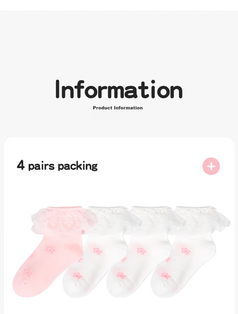 Barbie Girls' Socks, Thin Spring And Autumn Style, Children's Cotton Socks, Cute White Lace Short Socks for Baby Girls, Mesh Socks for Girls 11