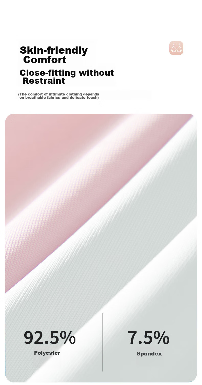 JOYTOUR Disposable Bra, Seamless Breathable Ice Silk Underwear, Thin Summer Style for Women, Travel And Business Trip Use, No Washing Required - White M 3