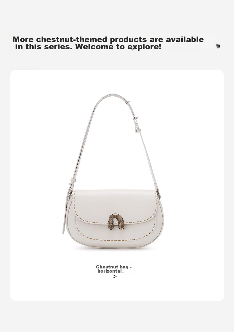 AMAZING SONG Women's Chestnut Leather Crossbody Bag, Niche Fashion Simple Versatile High-End Commuter Shoulder Bag Gift 18