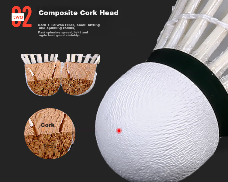 RSL Badminton Training And Competition Stable Durable Duck Feather Golden Crown C6 Size 76 Speed 12 Pieces Per Tube 3