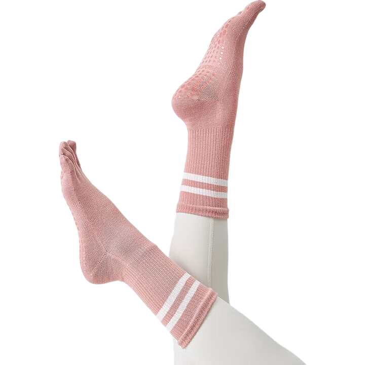 XUEXIMAN Yoga Socks for Women, Professional Non-Slip, Mid-Calf Five-Toe Socks, Pilates Socks, Sports Anti-Slip Specialized Fitness Socks for Autumn And Winter