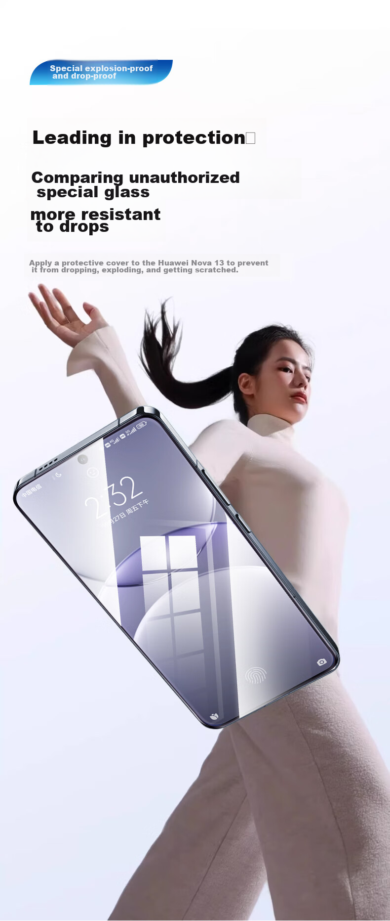 DIVI [Official Recommendation | 2 Pieces] Screen Protector for Huawei Nova14/13/nova12/11, Curved Full Coverage Soft Film, HD Anti-Fingerprint Smooth Non-Tempered Glass 15