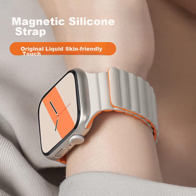 Ремешок Watchbond Magnetic Silicone Loop для Apple Watch, силиконовый, черный, 38/40/41/42 мм