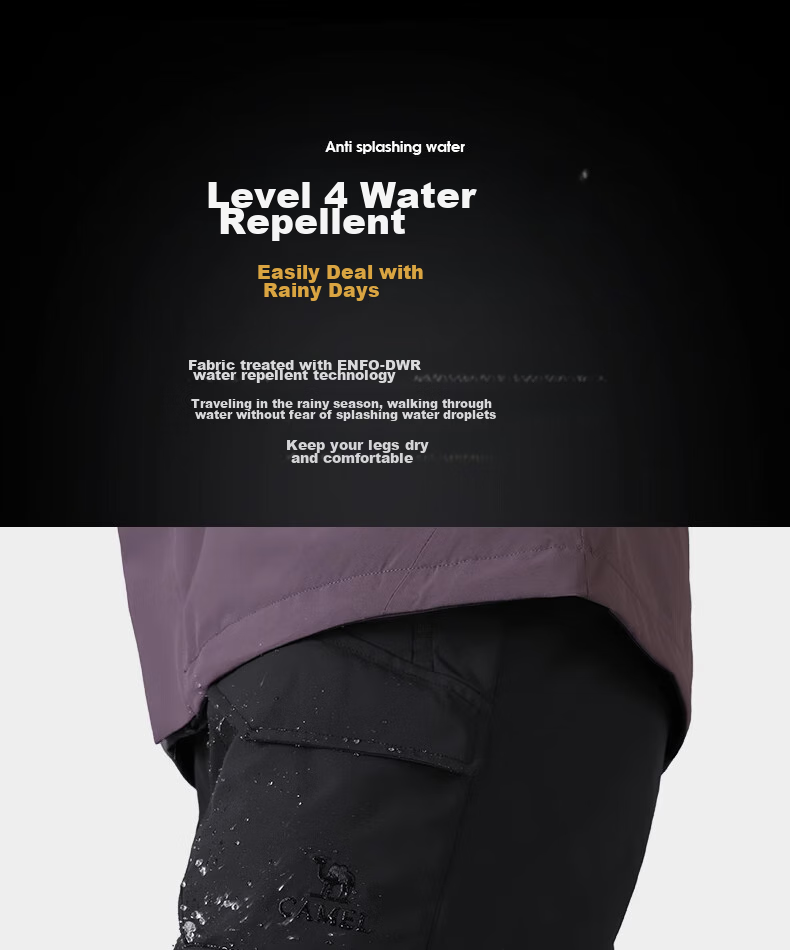 CAMEL [Wang Junkai Style] Men's Wide Straight Leg Fleece-Lined Outdoor Functional Cargo Casual Pants 8803 6