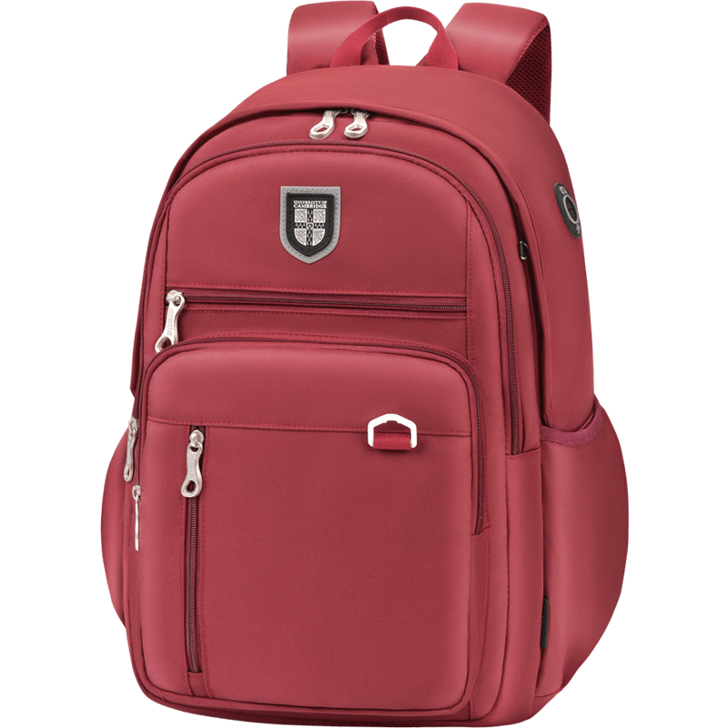 UNIVERSITY OF CAMBRIDGE Backpack for Middle School Students, Women's Multi-Layer Lightweight Backpack, High School Casual Backpack CA454 Jujube Red