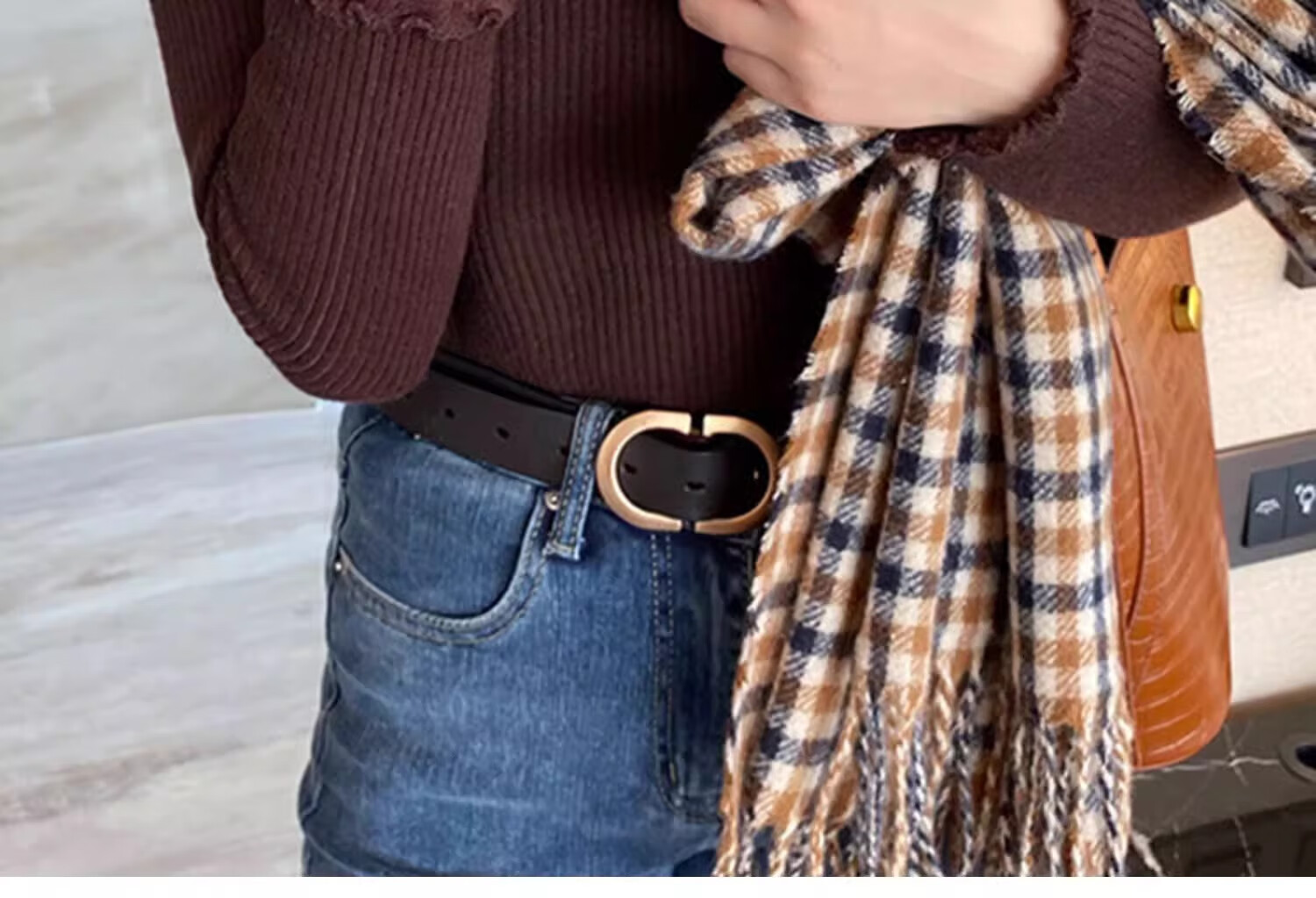 YUZHAOLIN Half Turtleneck Fleece Lined Ruffled Edge Sweater Women Autumn Winter Thickened Knitwear Warm Top 9