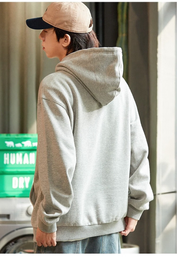 TonLion Autumn And Winter Men's Hoodie Sweatshirt, Men's Clothing with Single Row Text on Chest, Hooded Sweatshirt 23