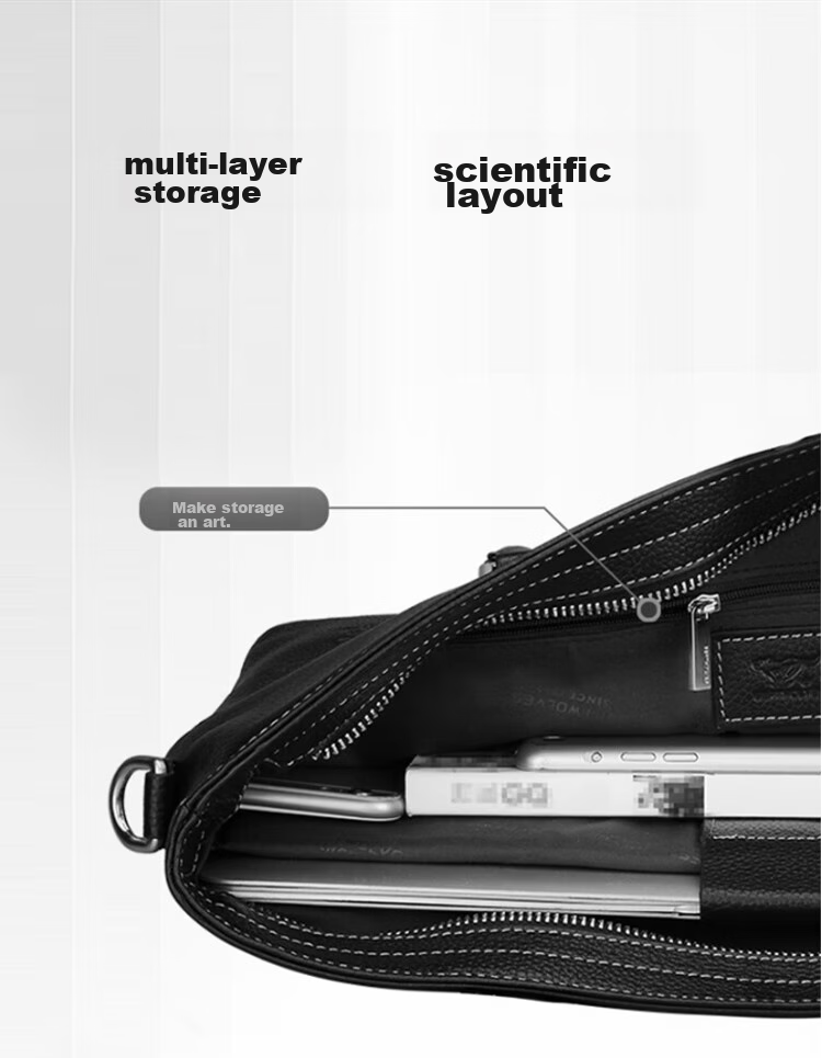 SEPTWOLVES Briefcase, Laptop Bag, Messenger Bag for Men, Notebook Business Travel Commuter Satchel, Father's Day Gift 5