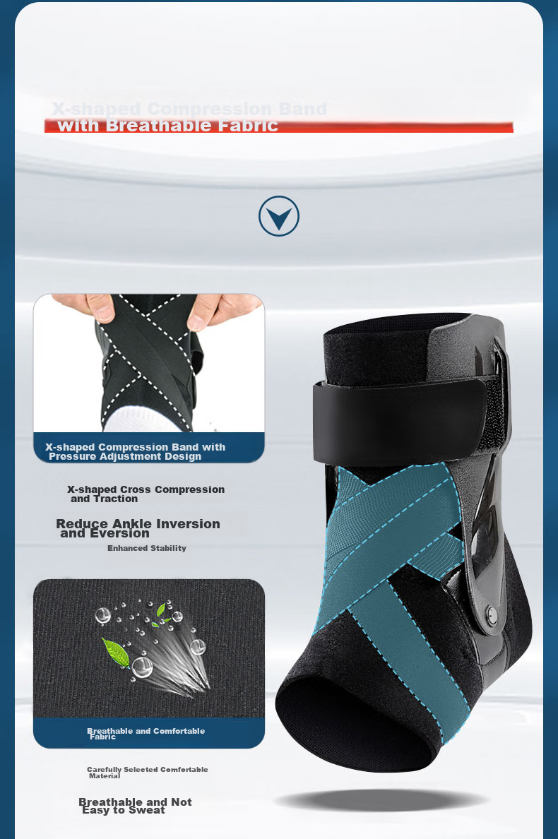 Chidong Splint Ankle Brace for Sprains, Twists, Fractures Recovery, Sports Protection, Single Pack, Black, One Size Fits All 2