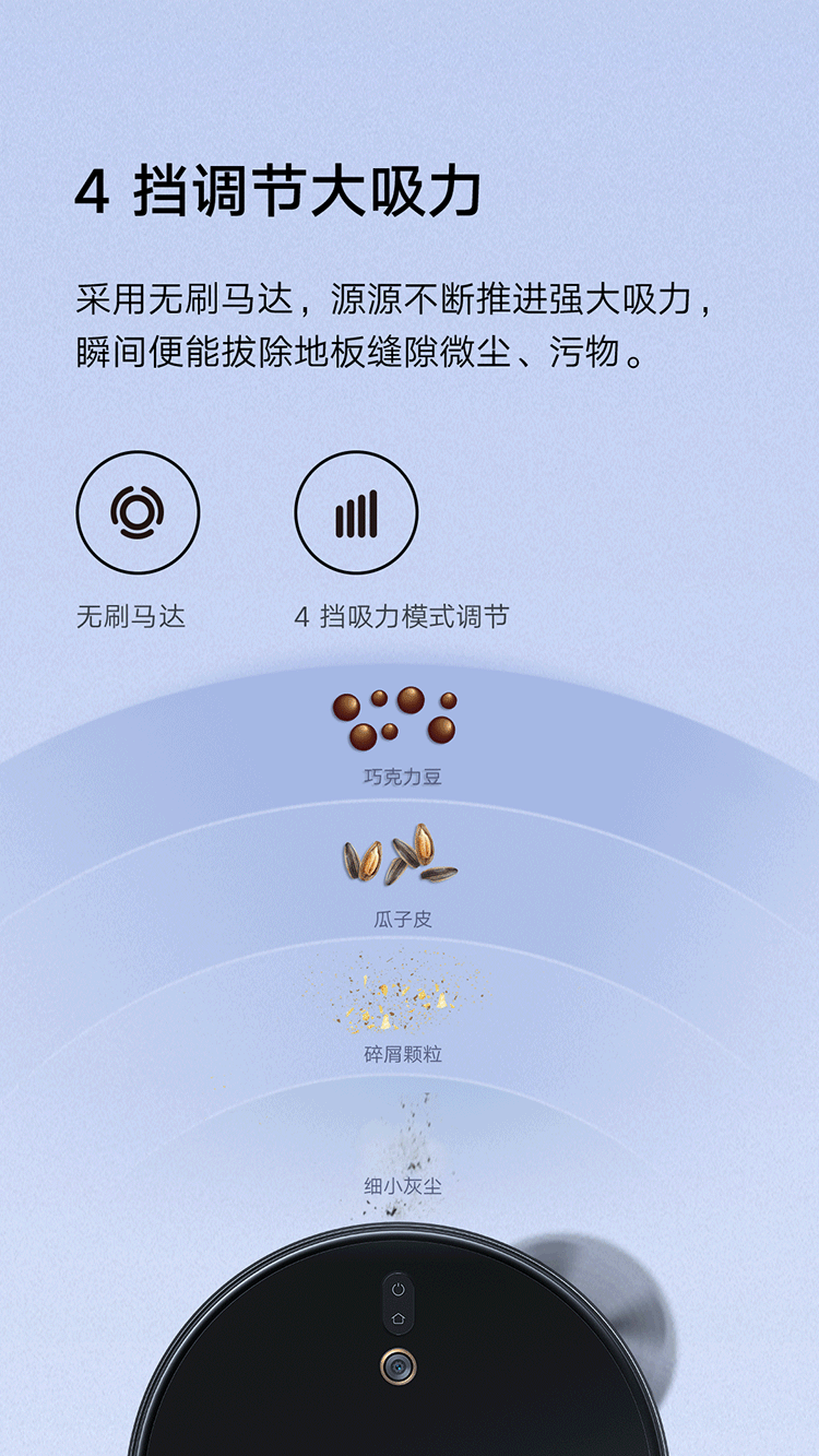 37907-米家 小米超薄扫拖机器人扫拖一体机 拖地机擦地机 吸尘器家用 5.5cm超薄 3D避障 3D视觉导航-详情图