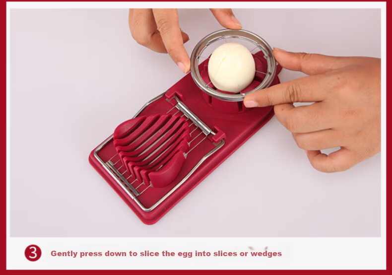 Jingmao Multifunctional Egg Cutter, Stainless Steel Egg Cutting Tool, Household Device for Cutting Preserved Eggs And Century Eggs, Separator And Slicer 8
