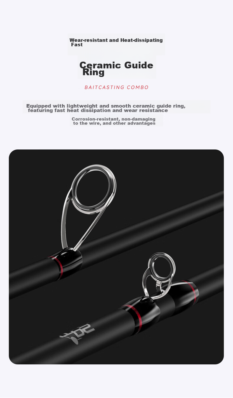 KastKing Lure Rod Set, Complete Long-Distance Casting Set, Water Drop Reel, Bass Fishing Rod Handle, Carbon Fiber Casting Rod 12