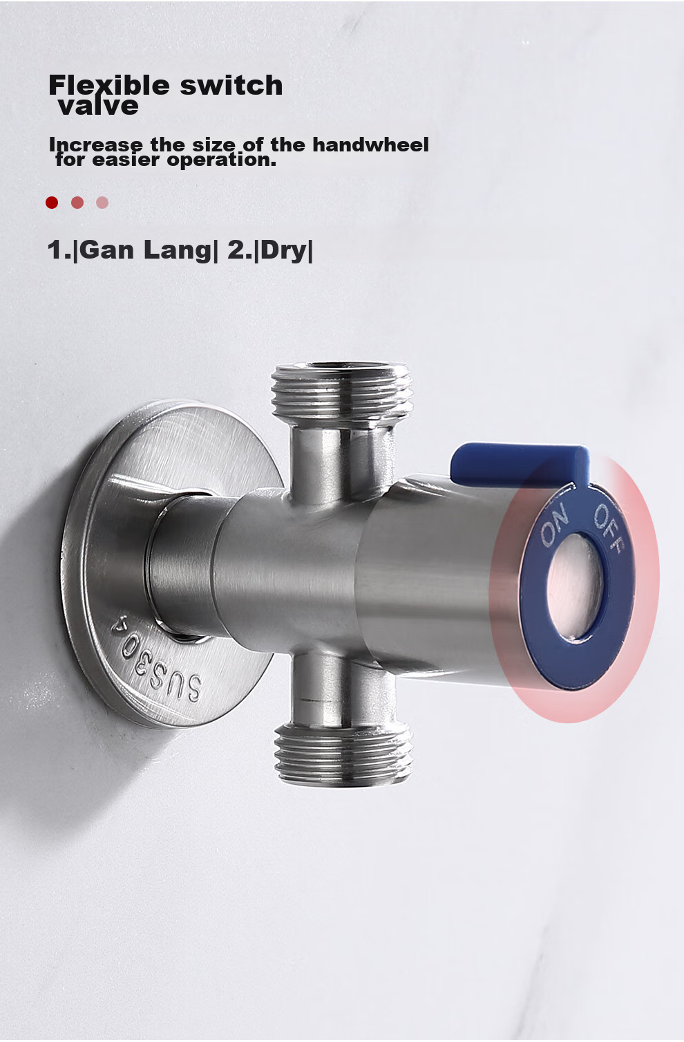 CVBAB Angle Valve, One Inlet Two Outlets, Three-Way, 1/2 Inch And 3/8 Inch Dual-Use Toilet Angle Valve, One-Inlet Two-Outlets Double-Opening Washing Machine Faucet CV1117 6