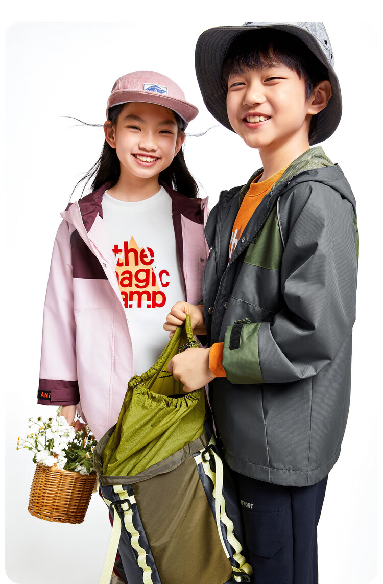 Annil Children's Clothing, Boys And Girls Windbreaker Jacket, 2024 Autumn New Style, Energetic Pink, Size 140 6