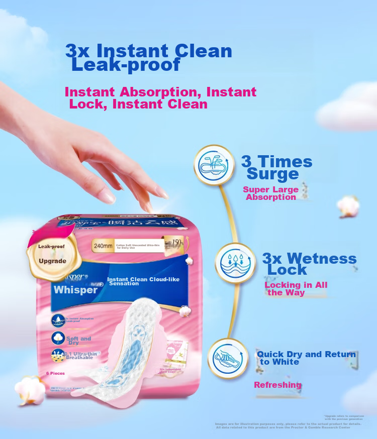 Hushubao Innovative Instant Clean Cloud-Feel Cotton Sanitary Napkins, 78 Pieces, Day And Night Combination, Ultra-Thin Breathable Menstrual Pads, Sold by JD 1